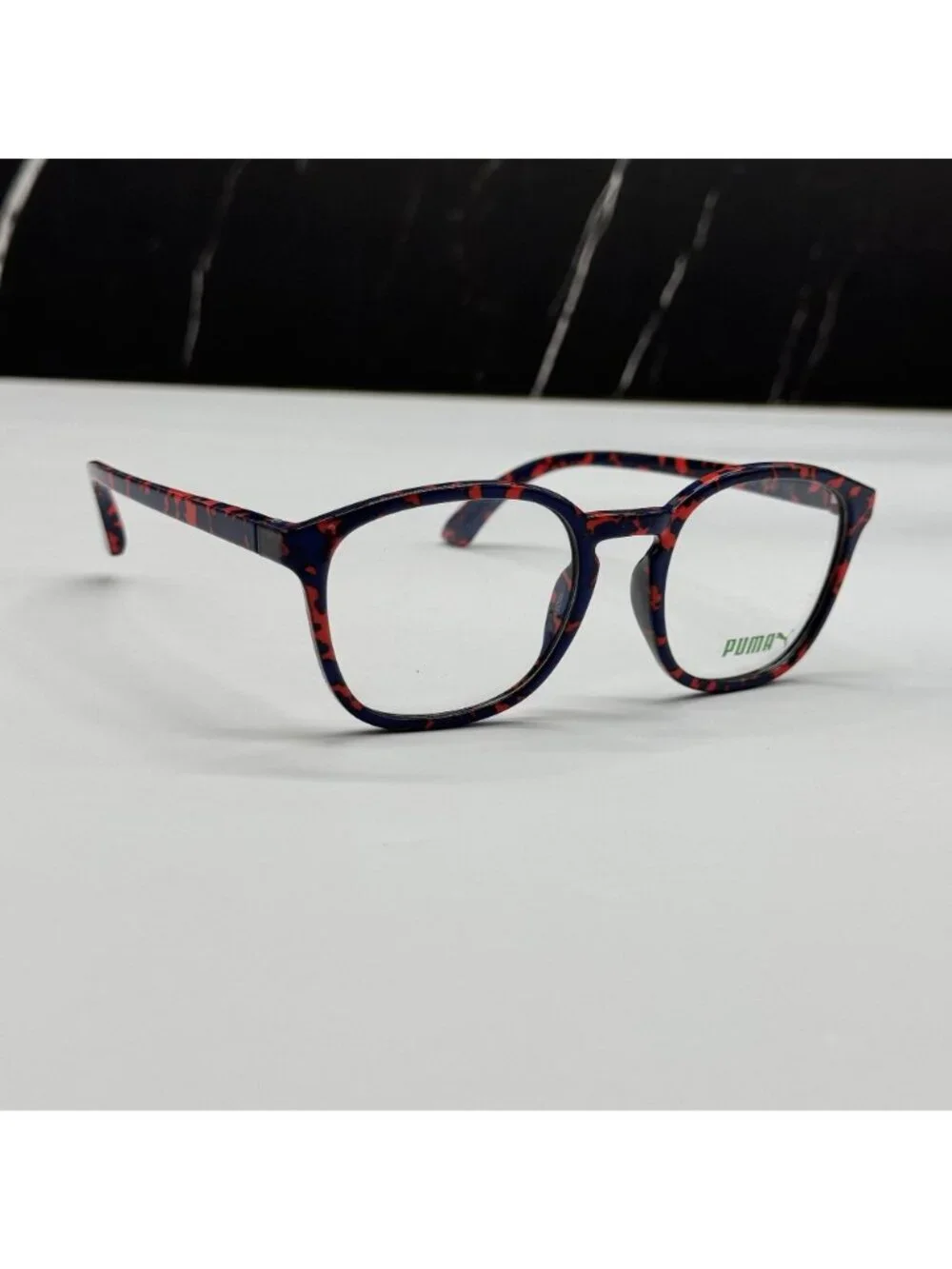 Puma PU0080O 002 Round Blue Red Kids Eyeglasses NEW